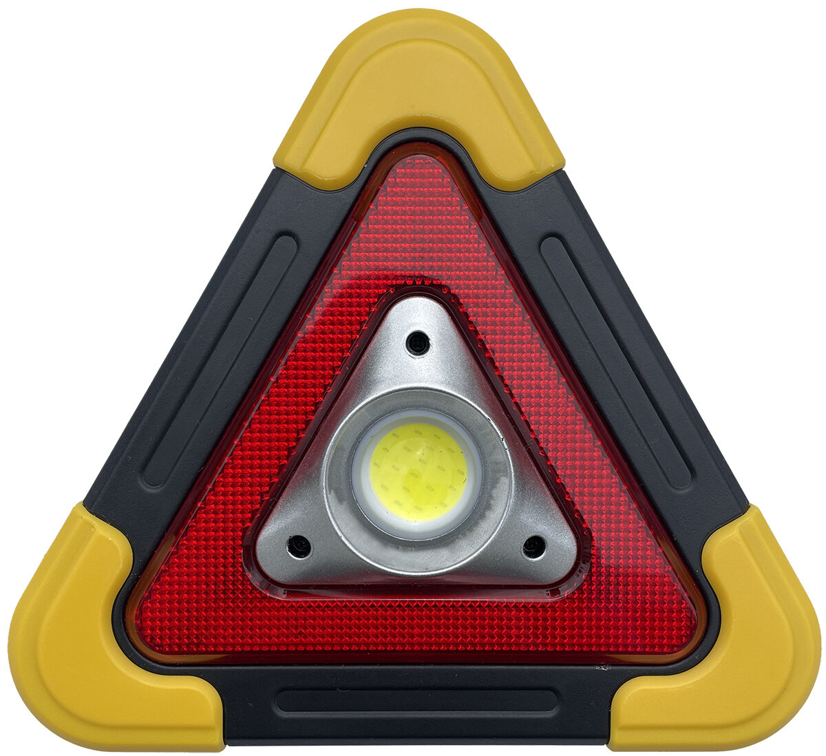 Знак аварийной остановки светодиодный встроенная подсветка (мощный COB светодиод) питание от 3 батареек АА малый