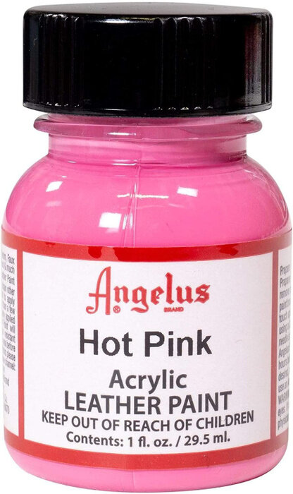 фото Розовая краска для кожи Angelus 1 oz, укрывная - Hot Pink 186 30 мл