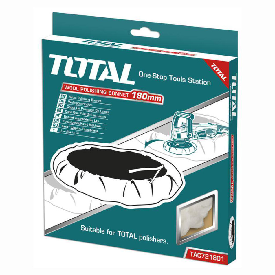 фото Круг полировальный шерстяной 180 мм TOTAL TAC721801