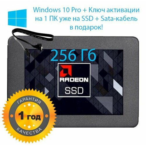 SSD 256 gb с Windows Готовый комплект SSD Sata-кабель Софт 343200₽