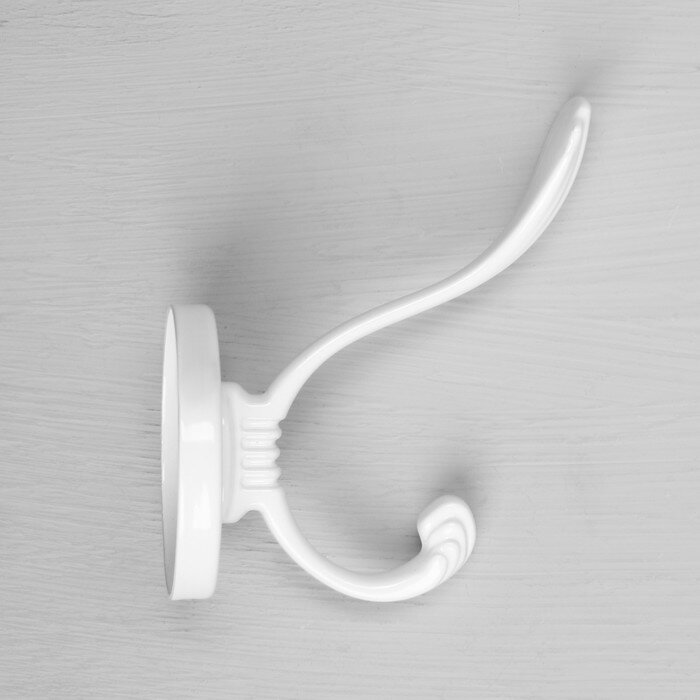 Крючок мебельный CAPPIO GRACE, двухрожковый, цвет белый 9617935 - фотография № 5
