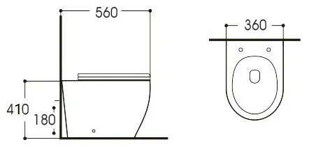 Изображение Унитаз напольный AQUATEK Европа AQ1902-00 безободковый