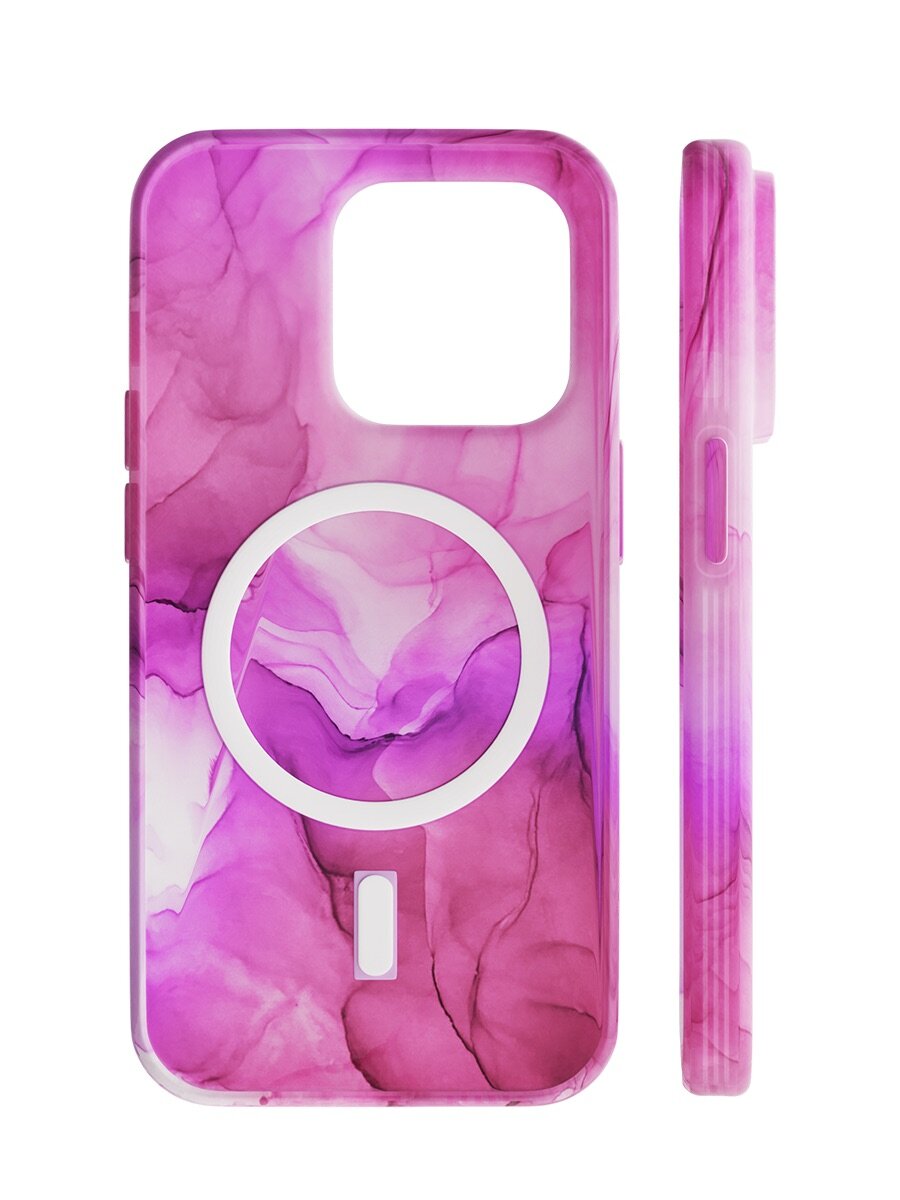 Чехол защитный VLP Splash case с MagSafe для iPhone 14 ProMax, розовый - фото №3