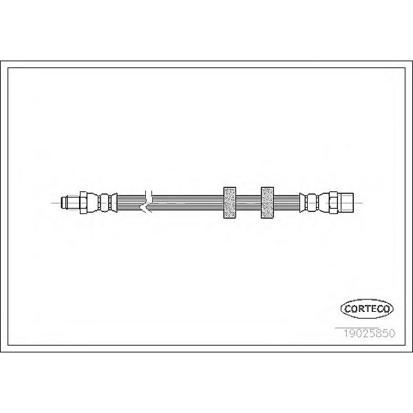 CORTECO 19025850 (19025850_CO / 3546813) тормозной шланг передний [335mm]