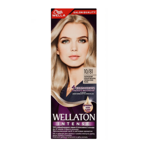 Веллатон / Wellaton Intense - Крем-краска для волос тон 10/81 Ультралегкий пепельный блондин 110 мл