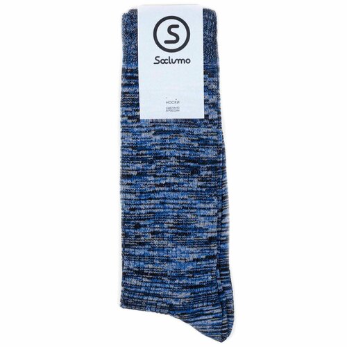 Носки Soclumo Soclumo-3-Mix, размер 41-45, синий, черный, белый