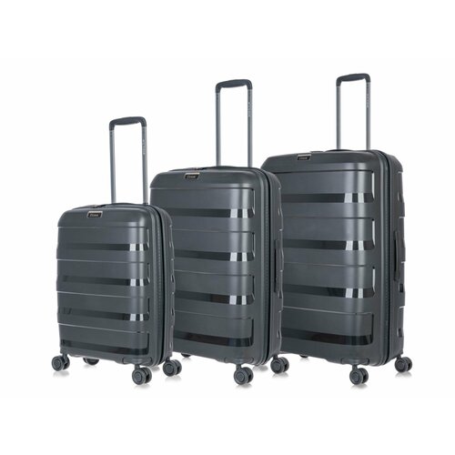 фото Комплект чемоданов l'case, 3 шт., размер s/m/l, черный