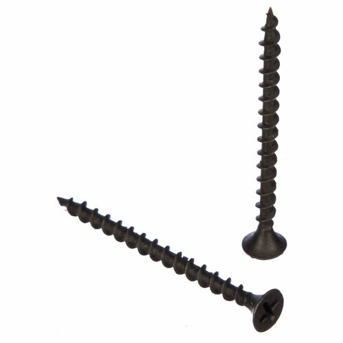 Саморез Качественный Крепеж 3,5х51 потай, крупная резьба, оксид 100 шт 0200369 КЧ