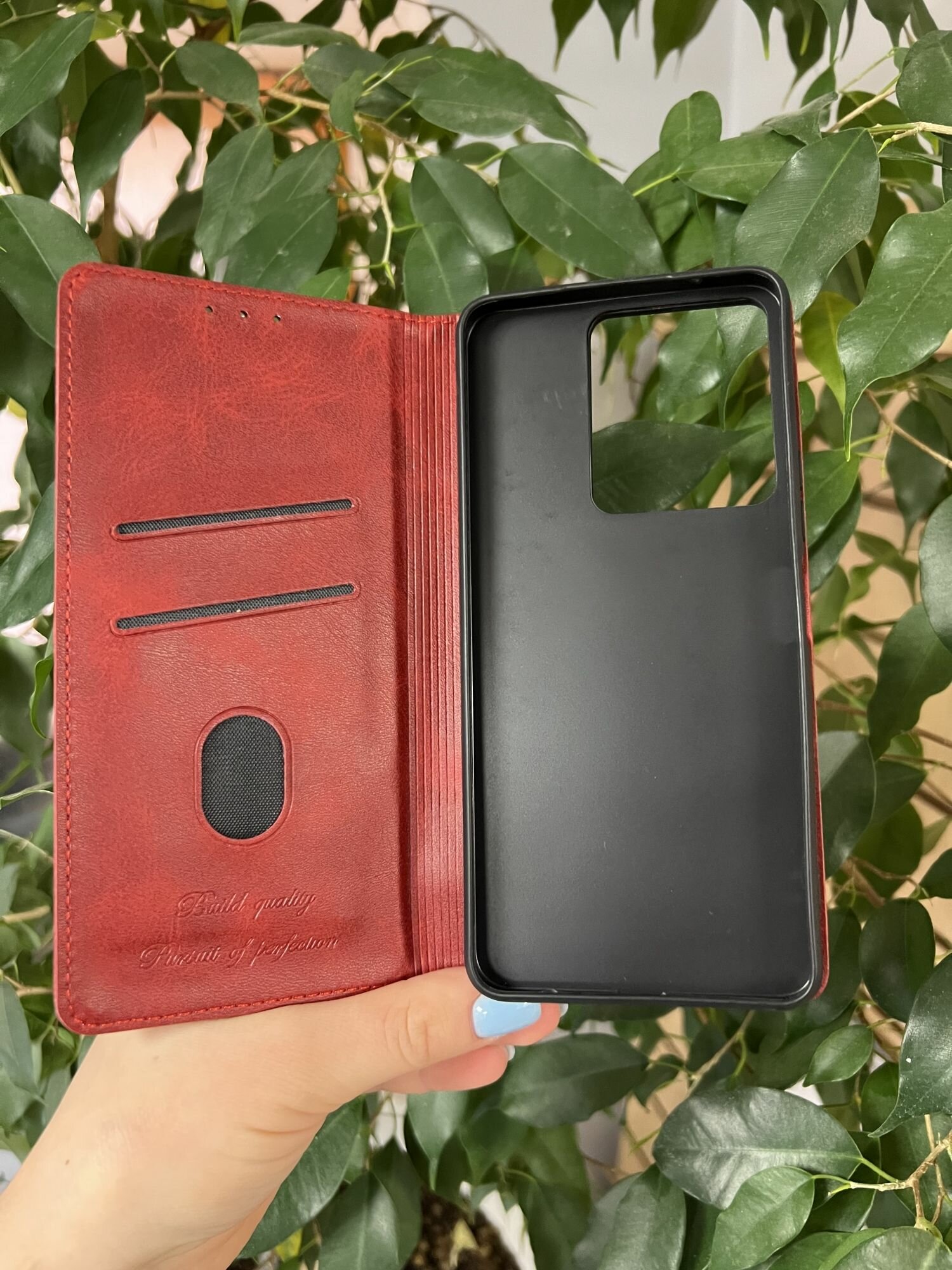 Чехол книжка для Vivo Y36 4G и Y27s / Виво У36 4G и У27s elitcase (Красная) — фото 1