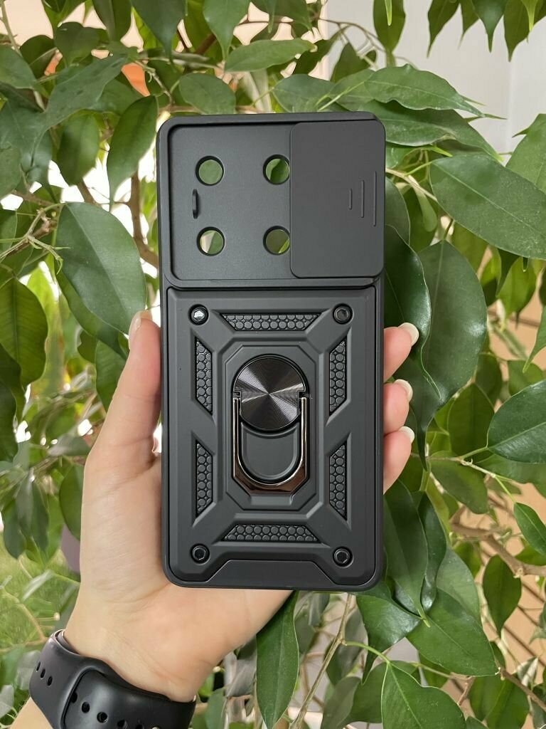Чехол противоударный для Infinix Note 30 Vip / Инфиникс Ноте 30 Вип с защитой камеры armors (Черный) — фото 1