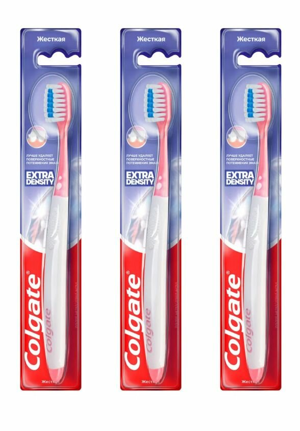 Colgate Зубная щетка Extra Densityжесткая, 3 шт