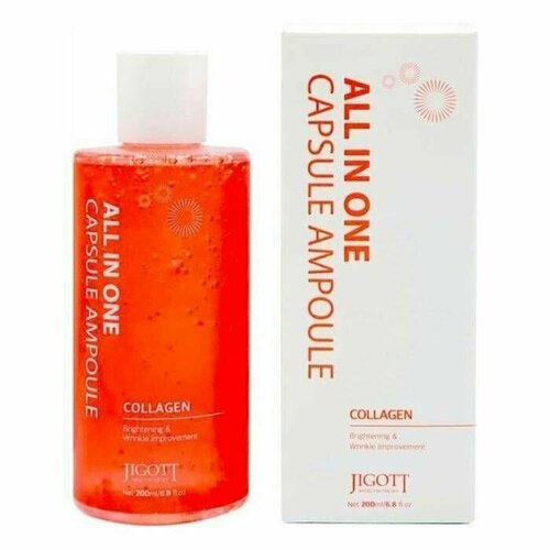 JIGOTT - сыворотка капсульная с коллагеном ALL IN ONE CAPSULE AMPOULE Collagen, 200 ML