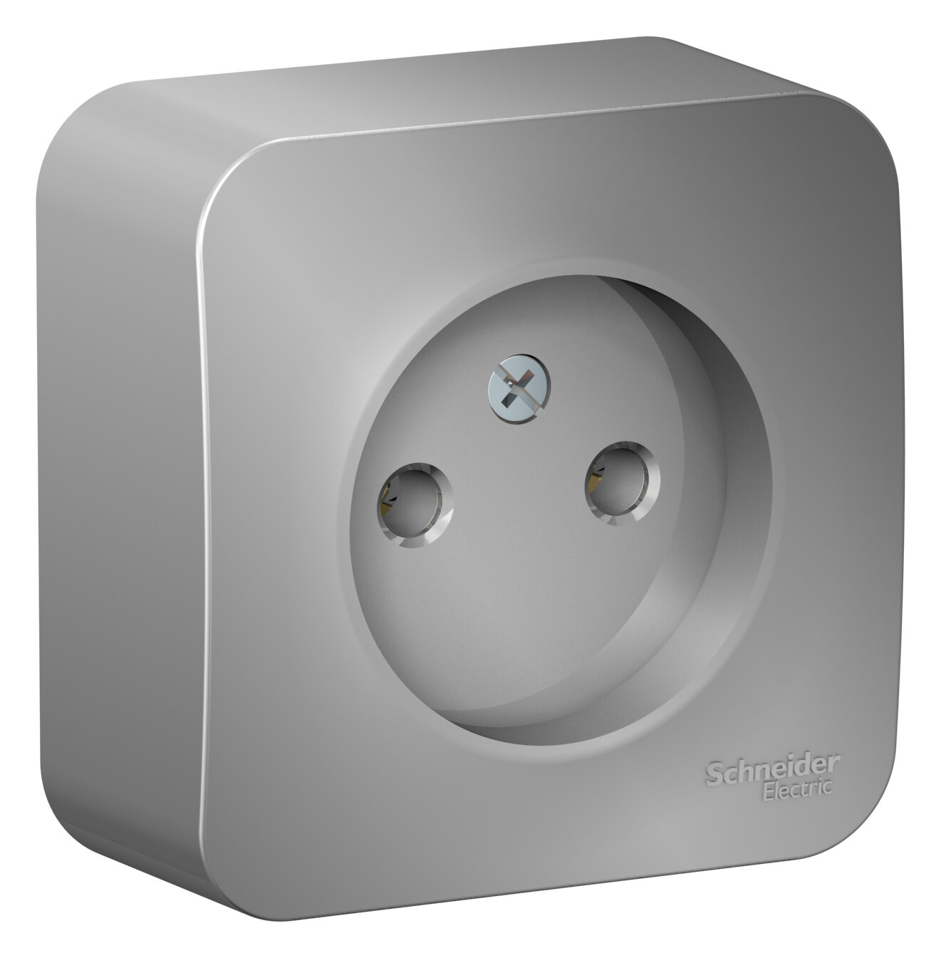 Розетка 1 ОП 16А SE Blanca алюминий