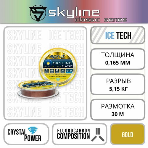 фото Леска зимняя / sprut skyline classic gold (0,165mm/5,15kg/30m)