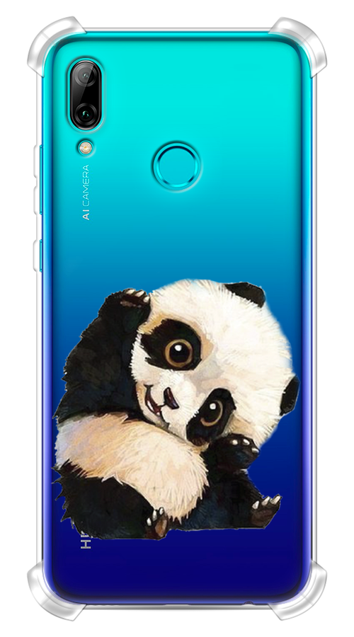 Противоударный силиконовый чехол на Huawei P Smart 2019 / Хуавей П Смарт 2019 с рисунком Большеглазая панда