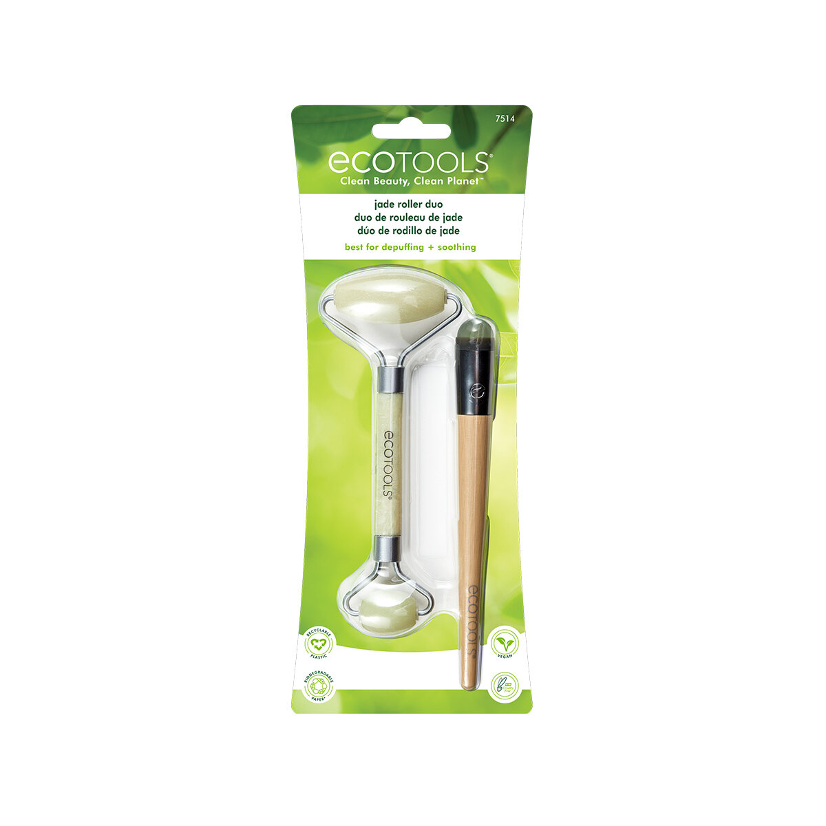 EcoTools Jade Roller Duo Набор нефритовых роллеров для массажа лица