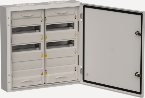 Изображение товара Щит распределительный IEK TITAN 5 ЩРн-72, навесной, металл, 585x570x140мм, IP54, серый, одна дверь