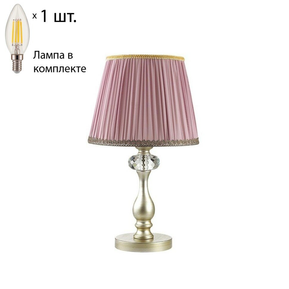 Настольная лампа с лампочкой Odeon Light Gaellori 3393/1T+Lamps E14 Свеча