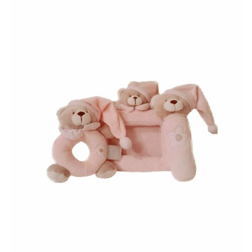 Набор с фоторамкой Мишка Ми розовый вязаный набор игрушка погремушка