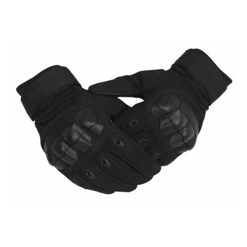 тм вз перчатки черные тактические с пластиковыми накладками 2xl Перчатки тактические с накладками термопластичной резины Черные