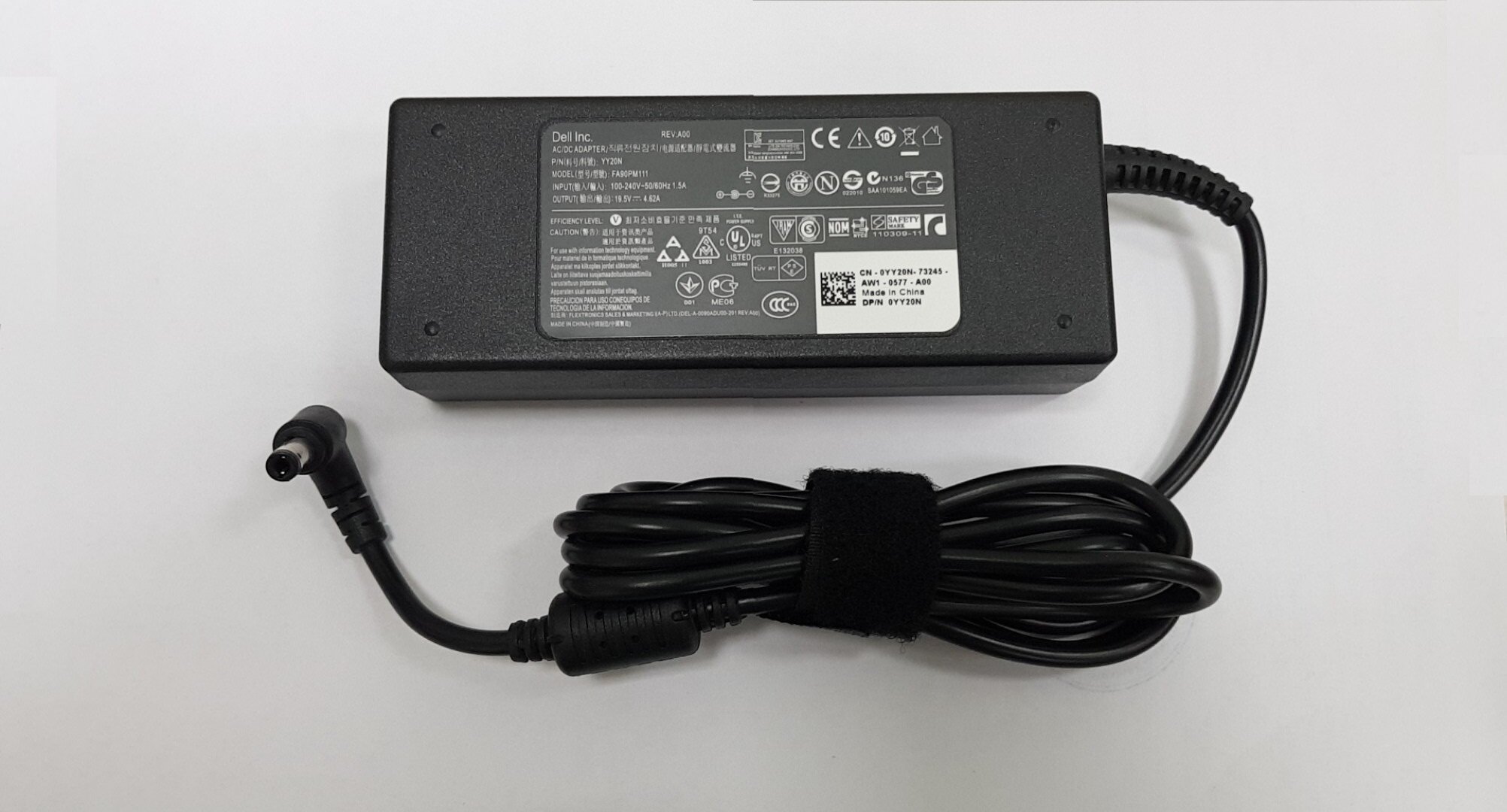 Блок питания для ноутбука Dell 19.5V, 4.62A, 5.5x2.5мм, 90W, без сетевого кабеля, ORG