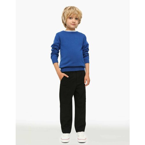 фото Брюки gloria jeans, размер 8-9л/134 (33), черный