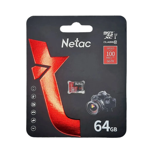 Карта памяти micro-SDXC 64 Гб, Netac P500 Extreme Pro