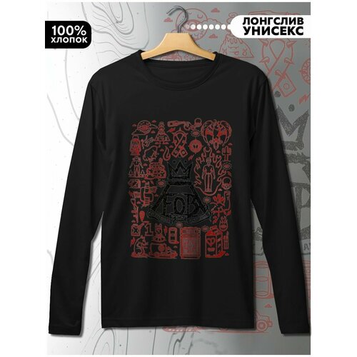 фото Лонгслив hypnotica, размер l, черный