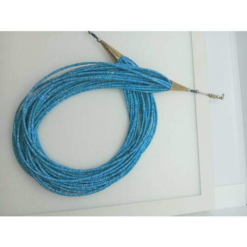 Колье Берег солнца, бирюза, длина 52 см