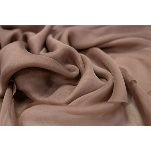 фото Ткань шифон шелковый какао. ткань для шитья unofabric