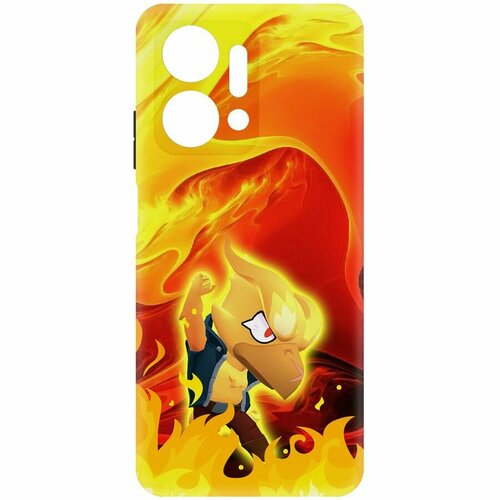 Чехол-накладка Krutoff Soft Case Brawl Stars - Ворон-Феникс для Honor X7a Plus черный чехол накладка krutoff soft case brawl stars ворон феникс для infinix smart 8 plus черный