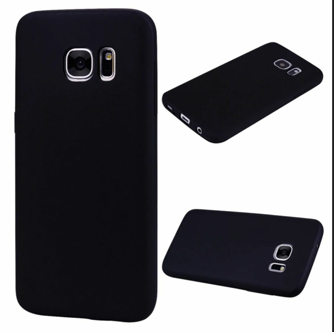 Samsung Galaxy S7 Edge SM-G935FD Силиконовый чёрный чехол для Самсунг галакси с7 эйдж бампер накладка