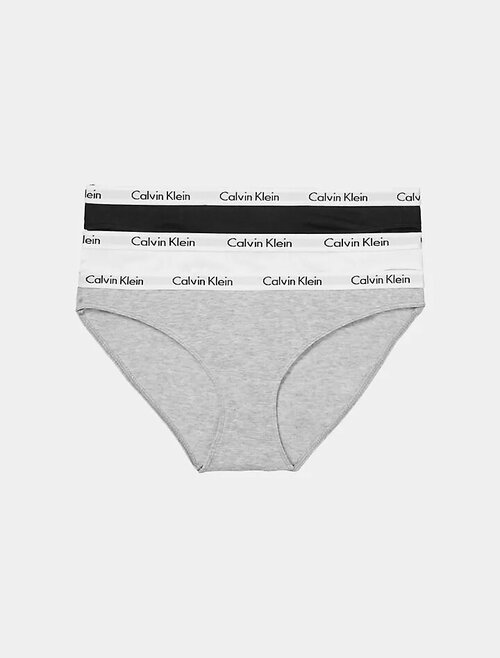 Трусы CALVIN KLEIN, 3 шт., размер L, черный, белый, серый