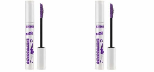 Тушь для ресниц LuxVisage (Люкс Визаж) Perfect Color Веер пышных ресниц, оттенок Violet, 9 г х 2шт