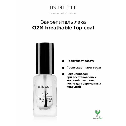 Закрепители лака INGLOT O2M breathable top coat