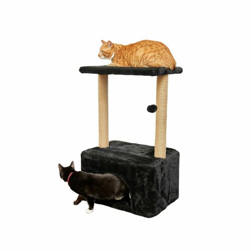 Когтеточка для кошек с домиком бриси Черный