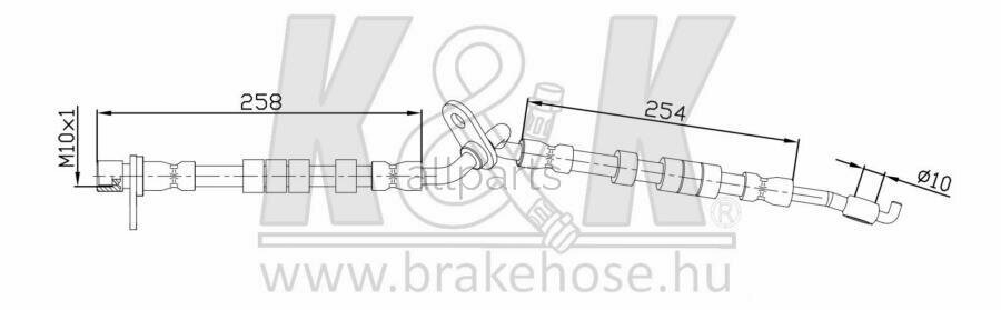 K&K FT0873 Шланг тормозной MAZDA 6 (GG) 1.8 09.03-