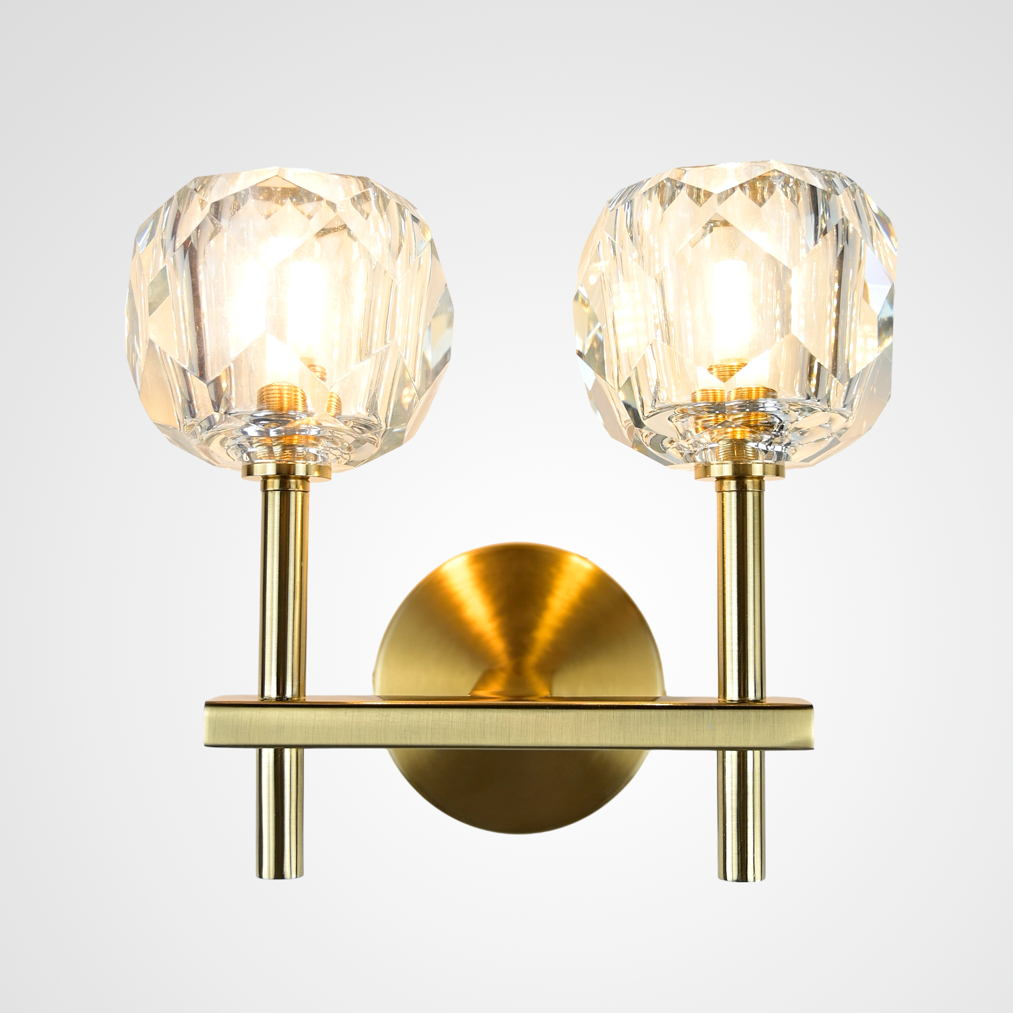 Бра RH Boule de Cristal Double Sconce Brass