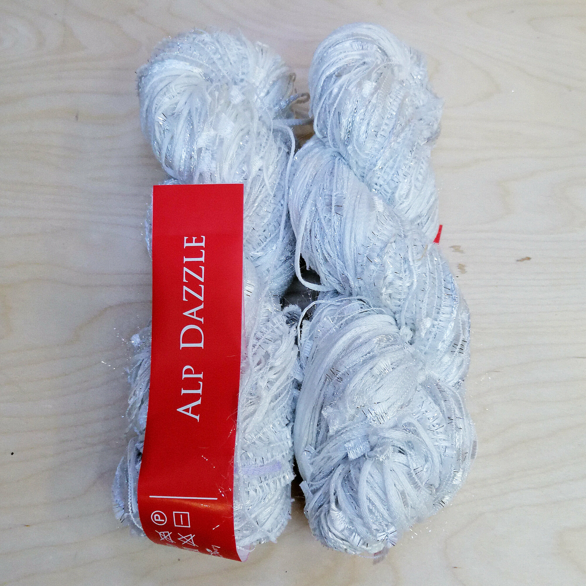 Фантазийная пряжа ALP Feza Dazzle 501, для вязания, ленточная, белая, 100г