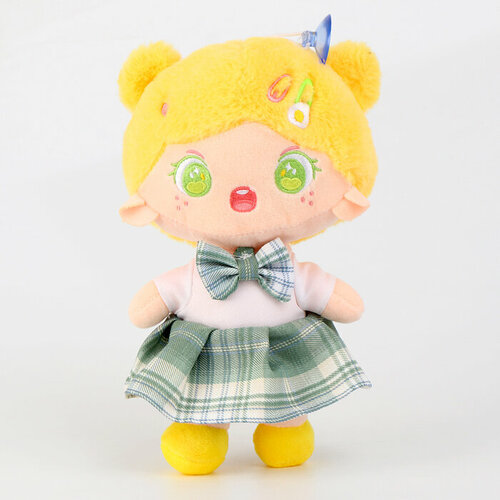 Мягкая игрушка Куколка с заколкой 25 см цвет желтый 1085₽