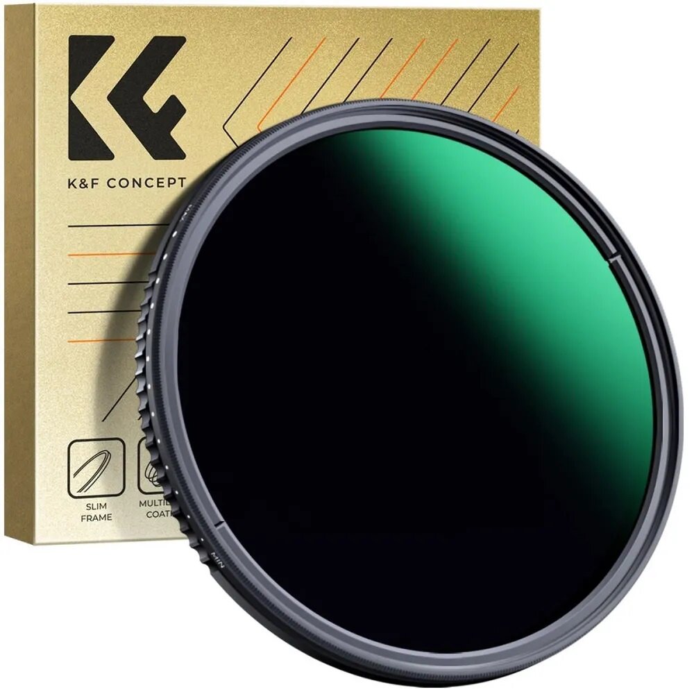 Переменный нейтральный фильтр K&F Concept Variable ND3-ND1000 49mm (1.5-10 стопов)