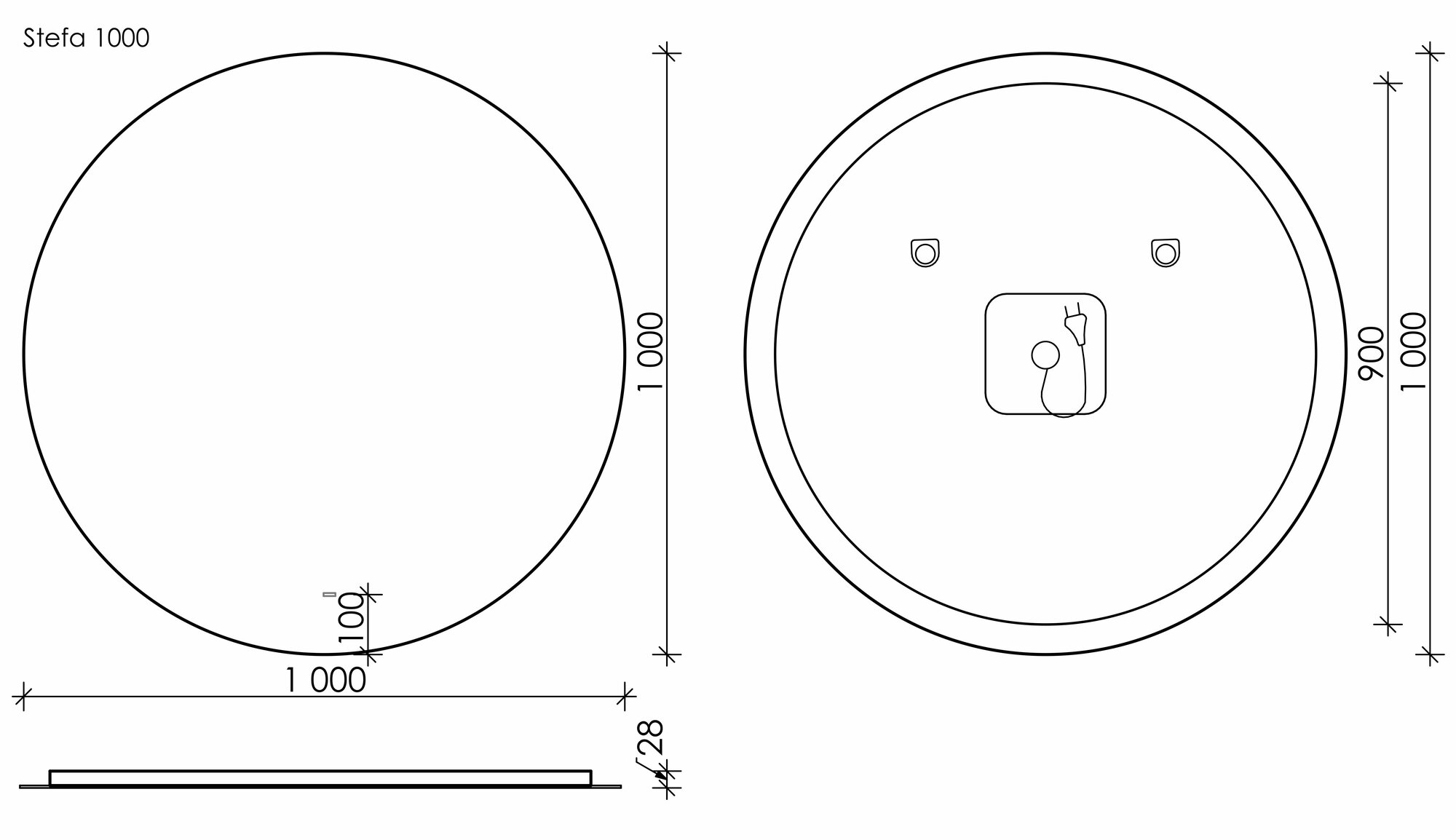 Зеркало SANCOS Sfera 100 с подсветкой SF1000 - фотография № 8