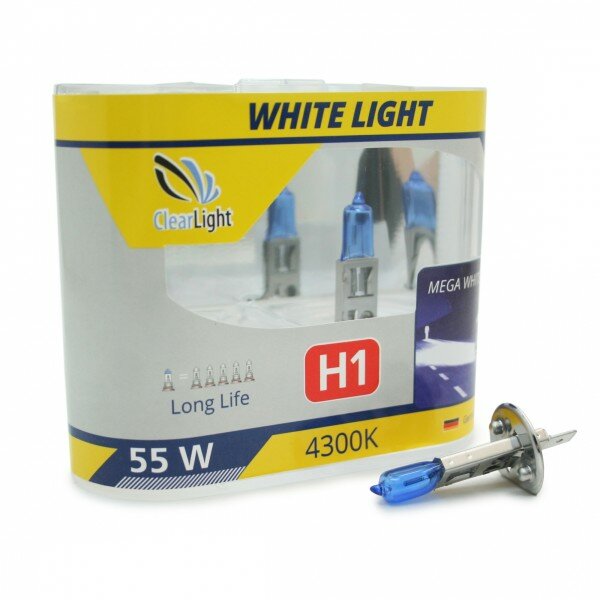 Лампы галогенные «ClearLight» H1 WhiteLight (12V-55W) #MLH1WL