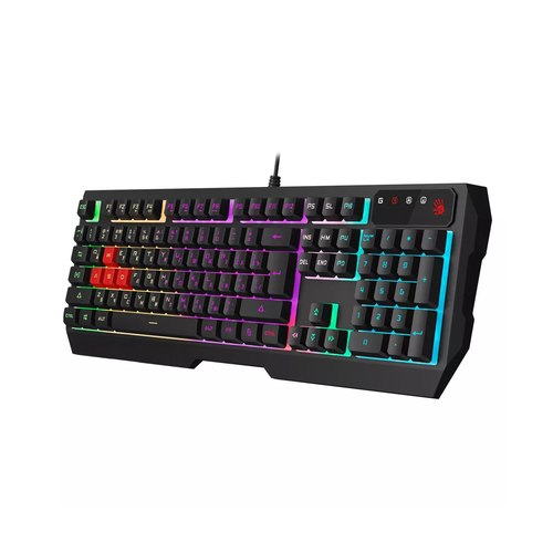 Клавиатура A4Tech Bloody черный USB Multimedia for gamer LED подставка для запястий B140N 271600₽