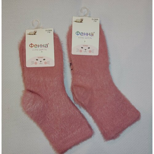 фото Носки 2 пары, размер 7-9 лет, розовый вашехобби
