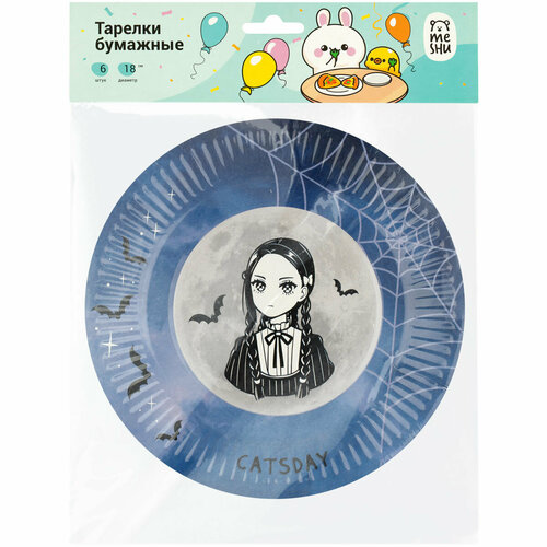 Тарелки бумажные MESHU Catsday 18см 6шт 3 штуки 460₽