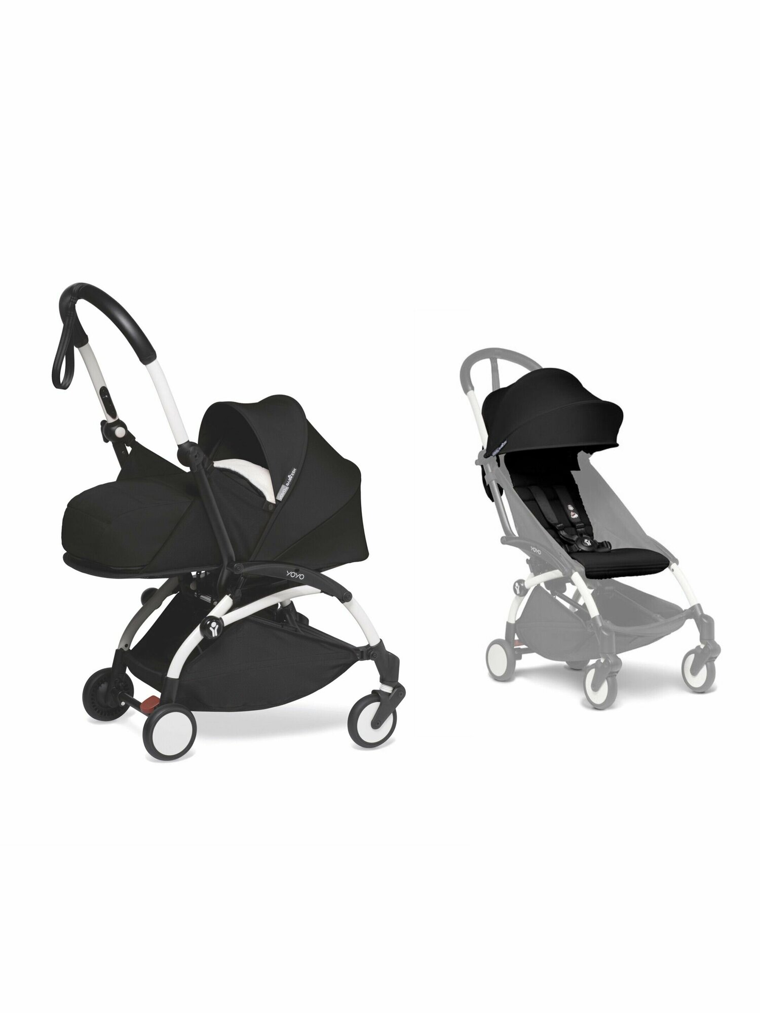 Babyzen YOYO2 c мягкой люлькой New Born Pack White Black