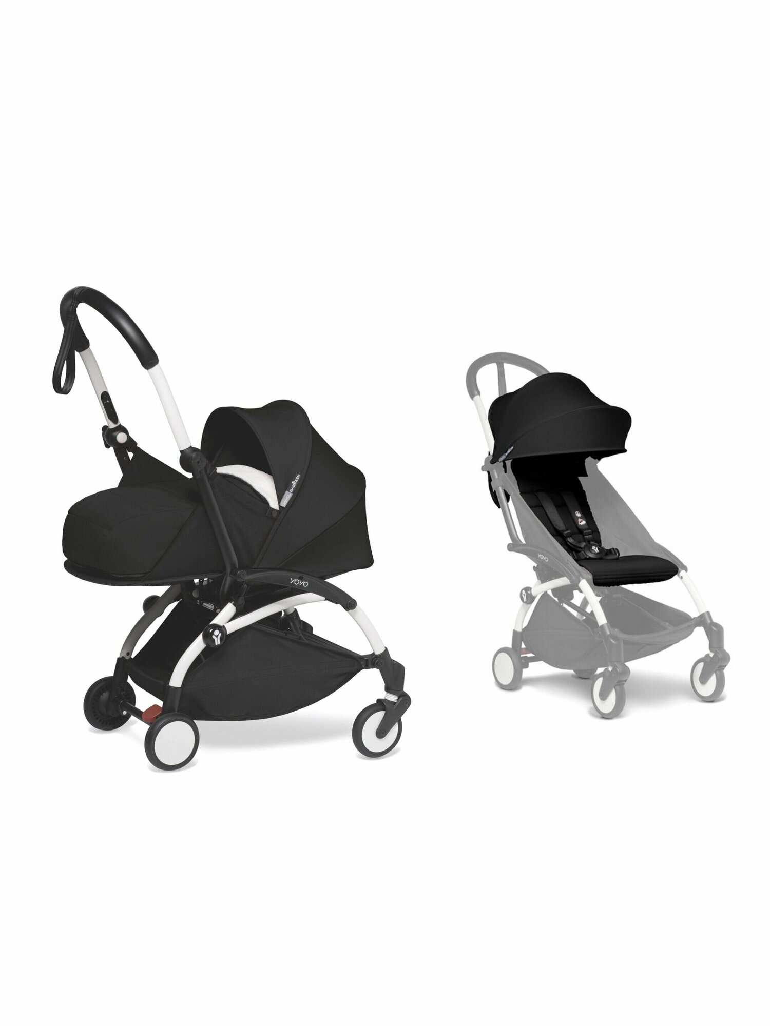 Коляска 2в1 Babyzen YOYO2 c мягкой люлькой New Born Pack White Black