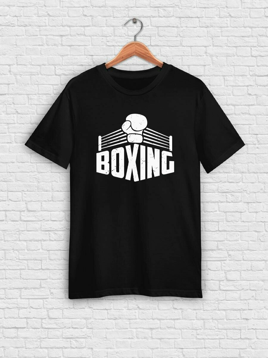 Футболка унисекс Printech "Футболка Бокс Boxing Боксинг ММА" Белая 4XL