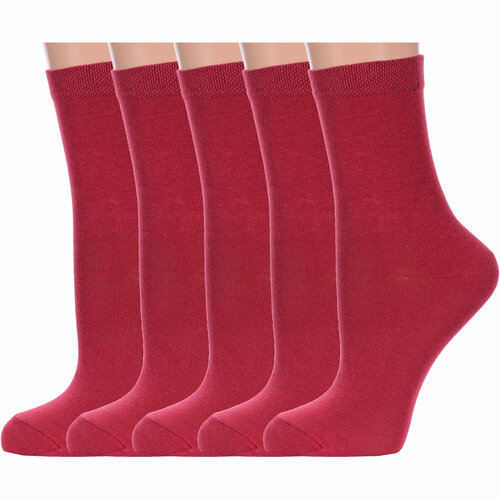 фото Носки para socks, 5 пар, размер 23, бордовый
